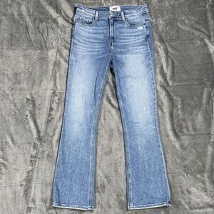 Paige Claudine Jeans Womens 26 Blue Light Wash Flared Distressed Denim